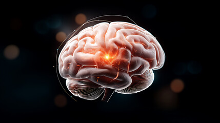 Fototapeta premium Athletic metrics enhance brain health digital environment infographic conceptual art futuristic viewpoint