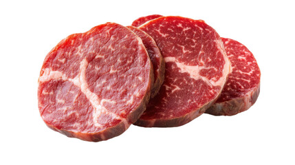 raw meat isolated on white
