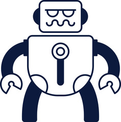 Robot Icon Line Style Element