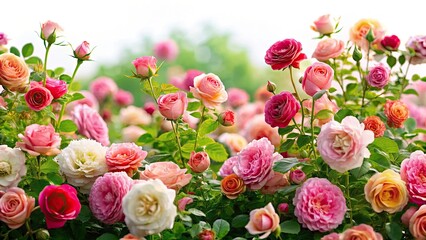 Blooming Rose Garden Fashion Photography: Elegant Dresses & Floral Beauty
