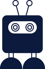 Robot Icon Line Style Element
