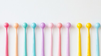 Pastel Markers on White Background for Text Display