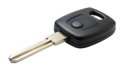 Car key with remote control isolated on white background