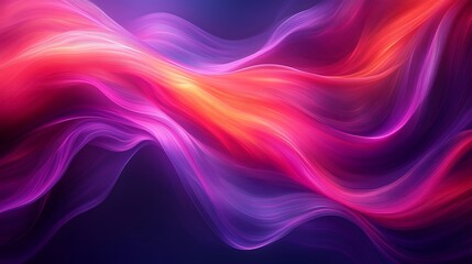 Naklejka premium Silky smooth lines of vibrant crimson and electric purple flowing together, creating a dynamic and energetic abstract background