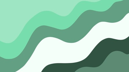 Layered pastel green wave abstract background