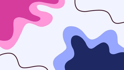 Cute abstract background of pink and blue wavy liquid