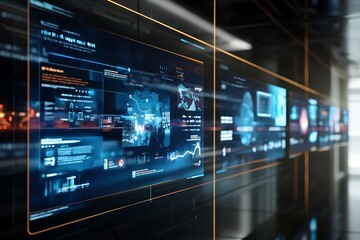 Futuristic Digital Wall Displays