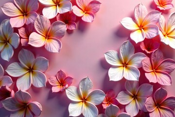 Obraz premium Subtle blooms arranged in a tessellated hexagon design , clean, graphic, surface