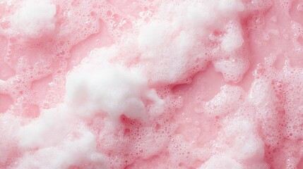 Fototapeta premium Close up image of pink and white soap bubbles