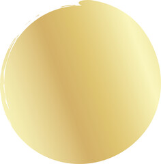 Gold round brush. Design elements