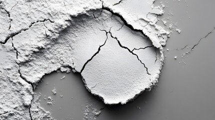 Abstract Cracked White Powder Texture Background