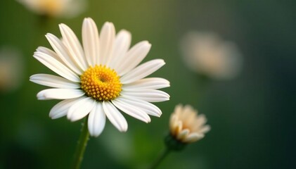 Obraz premium Isolated single daisy flower with soft lighting and subtle shadows, bloom, isolated