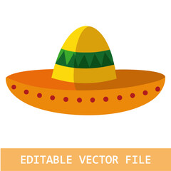 Sombrero. Mexican hat. Vector illustration.