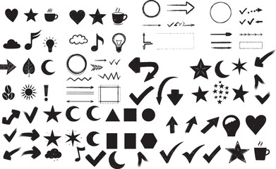 Hand-Drawn Doodle Frame and Elements - Artistic Sketches