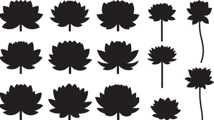 Lotus Flowers Silhouette - Elegant Floral Symbol