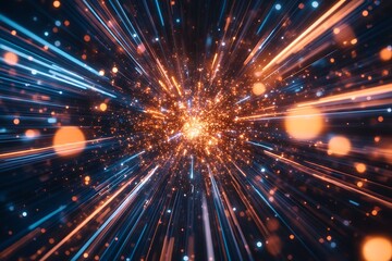 Obraz premium Abstract Digital Art: Speed of Light