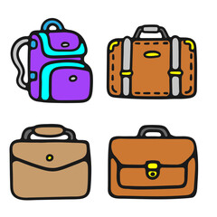illustration cartoon bag collection good for sticker