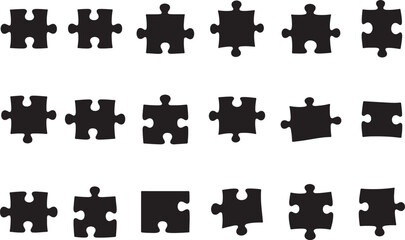 Puzzle Pieces Set - Brain Teaser and Game Elements