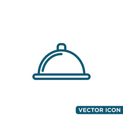 Simple Movable Food Cover Icon Design Template 