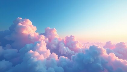 Subtle gradient sky, clouds seamlessly looping, nature, horizon, infinite