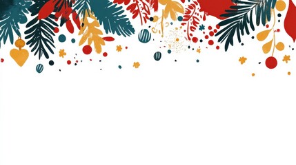 Obraz premium Cheerful New Year Stickers and Icons on White Background