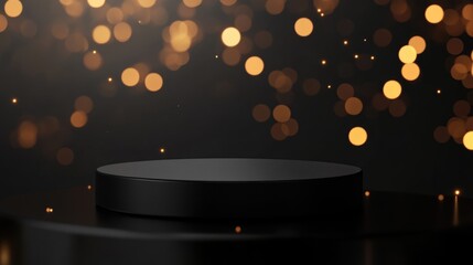 Gold bokeh light background, Christmas glowing bokeh confetti and sparkle texture overlay for your design. Sparkling gold dust abstract golden luxury decoration background.