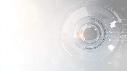 Abstract digital technology graphic, circles and lines, futuristic background, possible use for website or presentation background