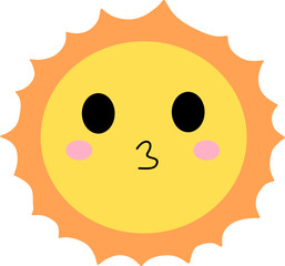  Cute Sun Illustration Element Set