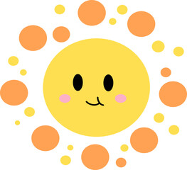  Cute Sun Illustration Element Set