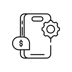Fintech vector icon stock illustration