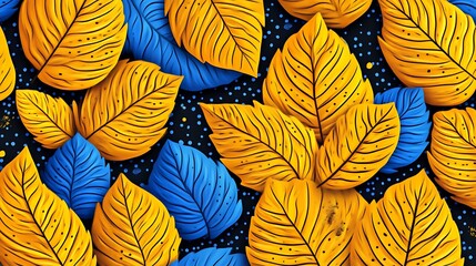 Autumn Leaves Abstract Design.