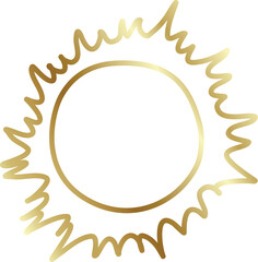 Set of golden suns. Elements for design