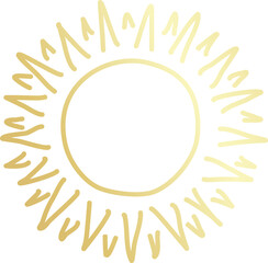 Set of golden suns. Elements for design