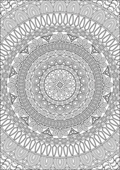 Adult Coloring Page Mandala Black And White