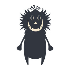 Illustration of Scary Halloween Monster. Flat Vector Character.