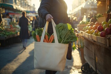 Fresh veggies from the farmers market Supporting local agriculture for healthy living