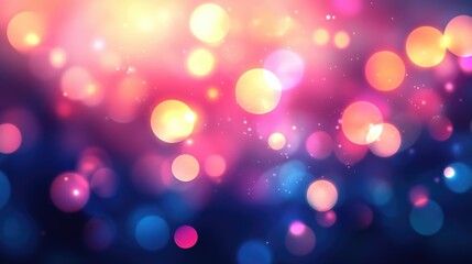 Obraz premium Colorful bokeh lights background. Blurred circle shapes. Multicolored blurry lights bokeh defocused abstract background for Christmas new year and celebration events.