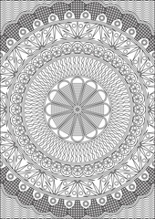 Abstract Zen Art Mandala Coloring Page