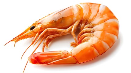 Shrimps isolated on white background.