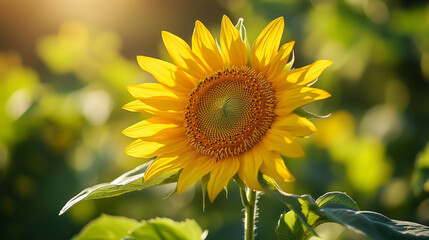 Golden Sunflower in Bloom: A Symbol of Youth and Renewal