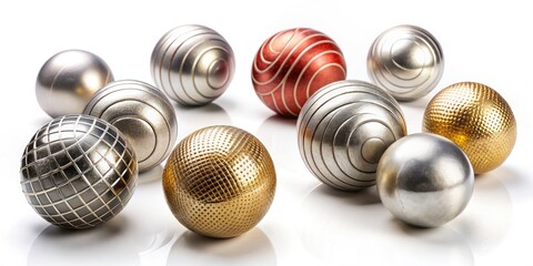 Panoramic Petanque Scene: Colorful Boules Game on Sunny Day, Outdoor Recreation, Summer Fun,  French Riviera Style,  Relaxing Gameplay,  Beautiful 