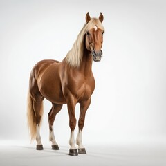 Obraz premium Majestic Chestnut Horse with Blonde Mane