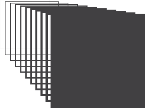 Square black gradient frame with blended line effect. Geometric shape