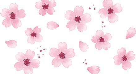 Spring floral pattern with pink blossom vector art