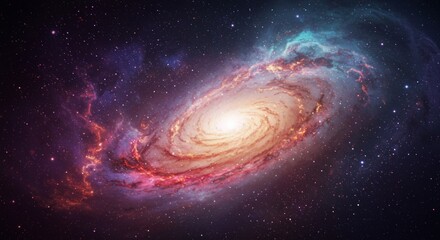 A Beautiful Spiral Galaxy Displays Swirling Arms And Brilliant Core
