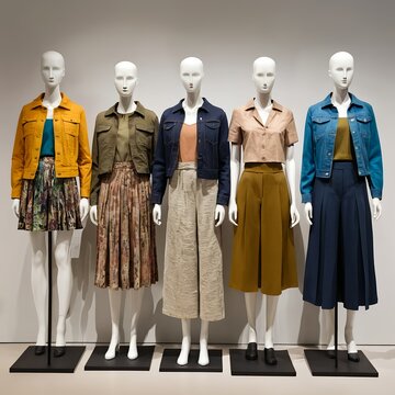 Fashion Mannequins Displaying Spring/Summer Collection