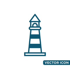 Simple Lighthouse Icon Design Template 
