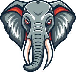 Minimalist Elephant Head Vector Design – Available on EPS File
