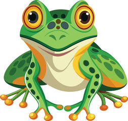 Fototapeta premium Cartoon Frog Vector Illustration Available on EPS File 