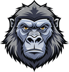 Fototapeta premium Tribal Gorilla Head Vector Illustration Available on EPS File